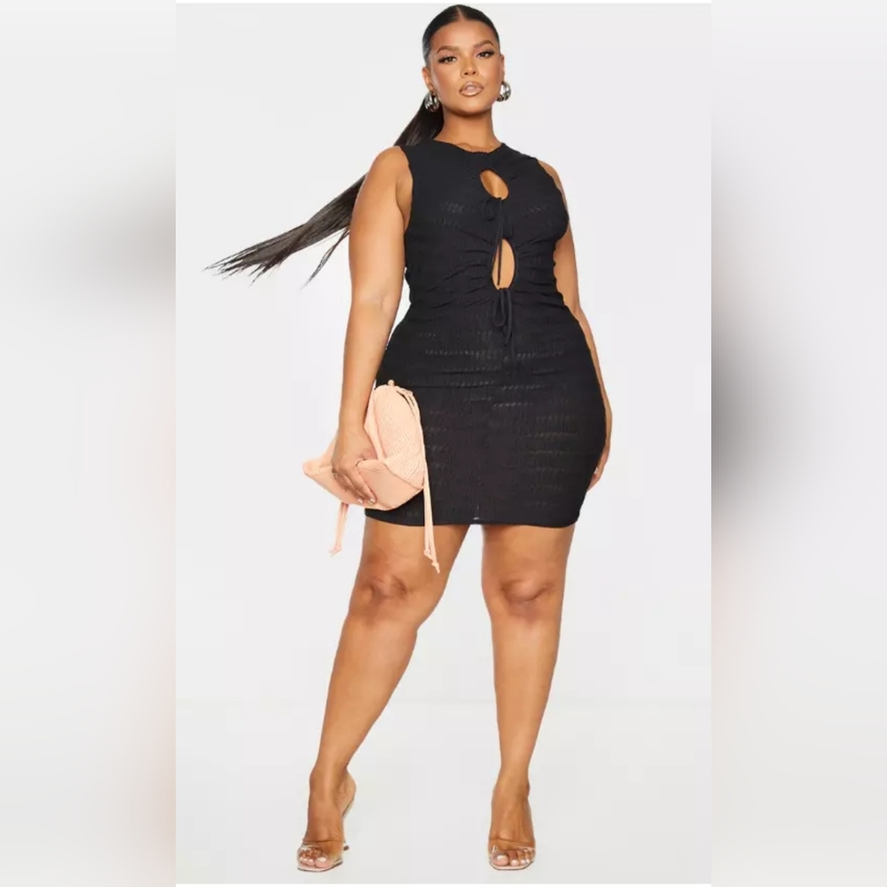 Women's Black Mini Cut Out Dress